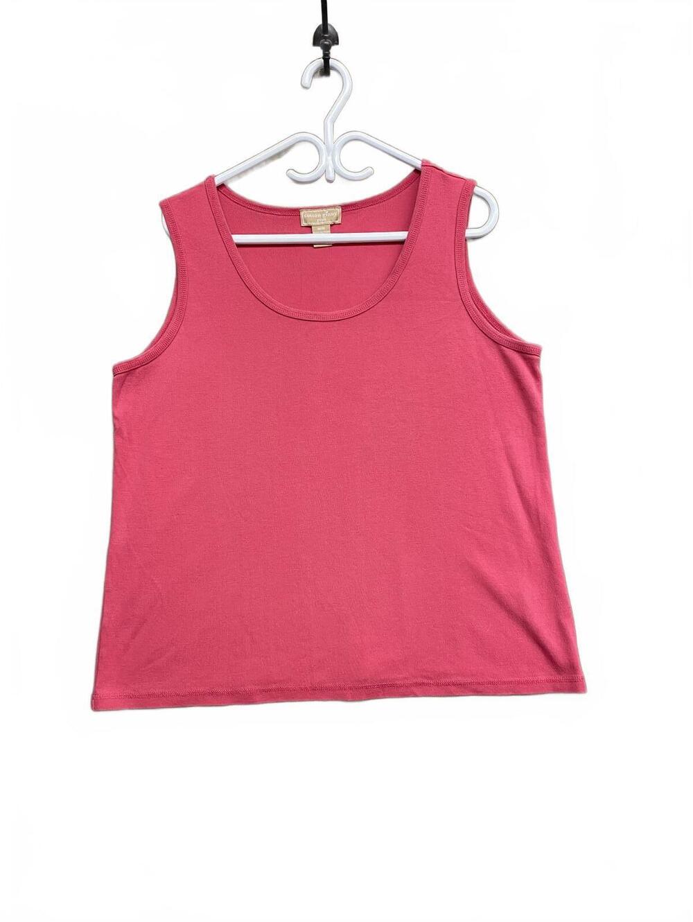 Vintage Y2K Cotton Ginny Plus Pink Sleeveless Tank Top Womens Size Medium
